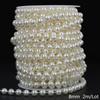 Cadena de perlas de imitación de ABS color blanco perla, cadena de cuentas, accesorios para joyería DIY, adorno para falda, bastón de boda, flor, decoración floral