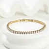 Pulsera de Tenis de Acero de Titanio Incrustada con Circonita de 2.5-5 mm Pulsera de Tenis Acero Inoxidable 316 Joyería Transfronteriza Gama Alta