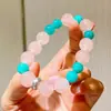 Pulsera de Contraste de Cristal en Polvo Natural de Madagascar y Piedra Tianhe de Plata 925