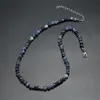 Colar de Pedra de Tigre Natural Europeu e Americano Design de Moda Bohemia Colar Simples de Contas Homem