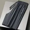 Pantalones Cortos de Seda Helada para Hombre Verano Delgados Estilo Coreano ins Pantalones de Moda con Bolsillo con Cremallera Tallas Grandes Pantalones Deportivos Casuales