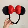 Parque de Diversões Lantejoulas Mickey Minnie Laço Faixa de Cabelo Adulto Crianças Orelha de Coelho Grampo de Cabelo Acessórios de Cabelo Pressionando Cabelo Adorno de Cabeça