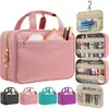 Neceser Colgante Multifuncional para Viaje para Mujer Organizador de Maquillaje con Bolsillos Transparentes y Compartimentos Bolsa de Cosméticos