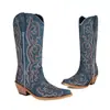 Botas de Couro Bico Fino, Botas Altas Tamanho Extra Europeu e Americano, Salto Médio, Botas Femininas Tamanho 44, Botas Slip-On com Salto Quadrado Tamanho 46, Botas Martin Outono e Inverno