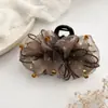 Novo Presilha de Tiburão de Cristal Fofa Estilo Coreano para Mulheres 2026 Novo Penteado Coque na Parte de Trás da Cabeça Acessórios de Cabelo