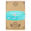 Amazon nuevo conjunto de pulsera de tarjeta WWJD cuerda de mano acero inoxidable marco de mano cruzado pulsera de amistad tejida tarjeta