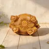 Adorno de Dragón Tortuga Tallado en Sándalo Verde para Atraer Riqueza, Decoración de Madera para el Hogar, Regalo de Inauguración, Accesorio de Escritorio de Sándalo, Bestia Mítica Protectora