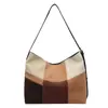 Bolso de Nicho de Gran Capacidad con Bloques de Color para Mujer 2025 Nuevo Bolso de Hombro Cruzado Casual para el Trabajo Bolso Tote Versátil de Moda