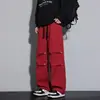 Pantalones de trabajo resistentes al agua para hombre, pantalones largos casuales de moda estilo Hong Kong, pantalones de pierna recta estilo coreano, pantalones deportivos holgados y versátiles