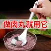 Cuchara prensa albóndigas de acero inoxidable, una herramienta práctica para uso doméstico, para hacer albóndigas, dumplings y bolas de pescado
