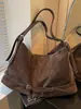 Bolso Retro de Gran Capacidad para Mujer Otoño e Invierno Casual 2025 Nuevo Bolso de Hombro Textura Popular de Este Año Bolso Tote para Viajar