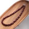 Ankara Red Irregular Beaded Strap Colar Feminino Nicho Temperamento de alta qualidade All-match Fashion Colar Corrente Corrente de lã