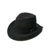 Chapéu Masculino de Verão Retrô Britânico Chapéu de Palha Chapéu de Cowboy Cor Sólida Aba Larga Chapéu Topper Chapéu Jazz para Idosos Panama