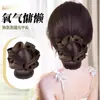 Elástico de pelo elegante y con estilo con bordes rizados, pinza de garra para moño tipo peluca, coleta baja y peinado de moño floral