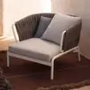 Juego de Sofá para Exteriores Patio Invernadero Muebles de Hotel Terraza de Jardín Exterior Silla de Ratán Sofá Tejido de Ratán de Ocio