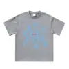 Camiseta de Manga Corta con Estampado de Letras Difuminadas para Niños, Estilo Veraniego Casual Estilo Callejero Americano Versátil Camiseta de Cuello Redondo Top