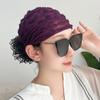 Chapéu de renda de malha de estilo ocidental updo outono novo lenço de cabeça cabelo branco Chapéu elegante e respirável feminino 2023