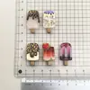 Juguete de Comida Helado de Fresa Paleta DIY Pegamento de Crema Accesorios Resina Pequeños Accesorios Tocado Pasador Hebilla de Zapato Material para Joyería