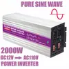 Inversor de Onda Pura 500W800W1000W1300W 12V para 220V Carro Solar Duplo USB Display