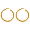 Pendientes Personalizados de Moda Simple Europea y Americana Versátiles y con Atmósfera Pendientes Chapados en Oro de 18K Estilo Retro Círculo Geométrico Sentido de Alta Gama para Mujeres