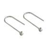 Pendientes minimalistas de plata de ley s925 con forma de U de Corea del Sur, con gancho para la oreja, personalidad pequeña, temperamento simple, nuevos y combinables.