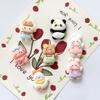 Desenho Animado Panda Fofo Novo DIY Pequenas Joias Acessórios Cola Creme Acessórios de Resina Fivela de Sapato Criativa Material de Presilha de Cabelo