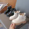 Botines de Princesa para Niña Dulces y de Moda con Lazo y Perlas, Nuevos de Otoño 2026 Zapatos Planos Casuales Suaves de Princesa