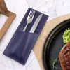 Bolsa de Cosméticos para Cubiertos de Mesa Estilo Occidental Lista para Usar, Bolsa Plegable para Palillos de Hotel y Cosméticos, Bolsa Portátil de Cuero para Cubiertos