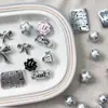 Accesorios de Metal de Alta Calidad Plateado Mate Cuentas con Agujero Recto Accesorios para el Cabello DIY Colgantes Cadena para Teléfono Materiales para Joyería