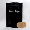 Fitas adesivas de boca fechada pretas transfronteiriças para crianças e adultos, para respiração bucal ao dormir, anti-ronco, fita para dormir, fita para dormir