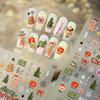 Pegatinas para Uñas Navideñas Oso de Hierro Ts4197 Estilo Lindo Árbol de Navidad Copo de Nieve Cuadros Lazo Pegatinas para Uñas