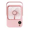 Mini Ventilador Portátil de Escritorio 5 Velocidades Silencioso Plegable Ventilador de Escritorio Batería Grande Incorporada Ventilador de Refrigeración de Bolsillo Para Oficina Dormitorio Viajes 3 Colores