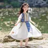 Hanfu de Verão para Meninos e Meninas, Traje Tang de Alta Qualidade, Resistente à Cor, Leve, Respirável, Conjunto de Duas Peças Estilo Étnico, Novo Hanfu de Verão para Crianças