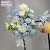 Fila de Flores para Boda Tamaño Grande Flor de Piso Decoración de Boda Producto Terminado Decoración Escenario T-escenario Área de Recepción Flores Guía