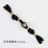Tela de Hilo de Oro Estilo Chino con Hebilla Simple de Una Línea y Perlas de Lámina de Oro, Hebilla de Botón Estilo Étnico para Cheongsam y Traje Tang