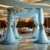 Cortinas de Tule Transparente Transfronteiriças para Decoração de Festa de Casamento ao Ar Livre, Decoração no Local, Painel Decorativo, Arco de Casamento, Cortinas de Casamento