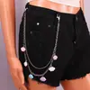 Joias transfronteiriças europeias e americanas estilo INS pingente de nuvem colorida de resina corrente de cintura feminina com corrente para saia JK corrente para calça