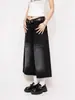 Shorts de mezclilla negros estilo americano de tres cuartos para mujer, moda de verano para chicas de talla grande, pantalones rectos de pierna ancha, holgados y adelgazantes