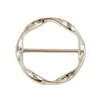 Shawl Clip European and American Retro Sweater Clip Women's Diamond-Encrusted Silk Scarf Buckle Anti-Exposure Brooch Collar Scarf Clip Alloy Accessories