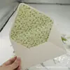 Cáñamo Hierba Blanca Madera Forro Multicolor Juvenil Artístico Lindo Textura Áspera Esmerilada Sobre para Tarjeta Sobre para Invitación