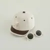 Gorro de Bebé Estilo Primavera y Otoño Gorra de Pico para Niños y Niñas, Gafas de Sol Desmontables, Gorra de Béisbol, Cortavientos de Invierno
