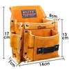 Bolsa para clavos, Bolsa de clavos, Bolsa de cintura, Bolsa de cuero resistente al desgaste para clavos de carpintero, Bolsa de herramientas, Bolsa multifuncional para clavos para hombre para uso en obra