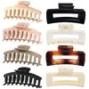 Conjunto de Presilhas de Cabelo Transfronteiriças da Amazon, Presilha de Garra Quadrada Simples Fosca, Tamanho Grande para Cabelos Grossos, Acessório de Cabelo Tipo Presilha de Tubarão para a Parte de Trás da Cabeça