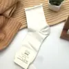 0 Calcetines Coreanos Borde Enrollado Calcetines de Algodón K'Sox Caramelo Color Sólido Hasta la Pantorrilla Calcetines para Mujer Venta al por Mayor Hasta la Pantorrilla Casual Estilo Coreano Cómodo