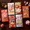 Crescimento Feliz Desenho Animado Envelopes Vermelhos Atacado Personalizado Criativo Ano do Carneiro Novo Estilo Efeito Pele Sintética Pacote Vermelho 2027 Fofo