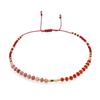 Pulseira Boêmia Popular da Amazon Cruz Fronteiriça Pedra Natural Pulseira Feminina Pulseira de Contas de Arroz Tecida à Mão