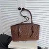 Nova Moda Outono e Inverno 2025 Bolsa Tote Grande Tendência Versátil para o Dia a Dia Feminina Bolsa de Ombro/Axila com Estampa de Leopardo Fashion
