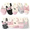 Calcetines de Estudiante para Niños y Niñas de Invierno y Otoño con Ratones de Seis Dedos, Calcetines de Media Caña para Niños, Calcetines de Algodón para Niños Absorbentes de Sudor y Cálidos, Algodón Grueso de Dibujos Animados