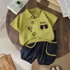 Traje de Niño Verano 2025 Nueva Ropa de Verano para Niños Niños Pequeños y Medianos Camisas Casuales de Manga Corta de Moda para Niños Ropa Infantil al por Mayor