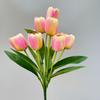 Flores de Tulipa Simuladas Buquê de Tulipas de 7 Cabeças Boca de Garrafa Decoração de Flores de Casamento de Alto Nível Dropshipping Transfronteiriço